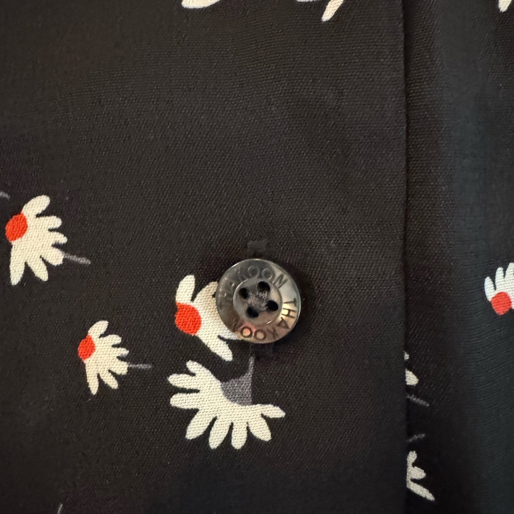 π Thakoon Black Daisy Print Crop Top - L - Picture 8 of 11